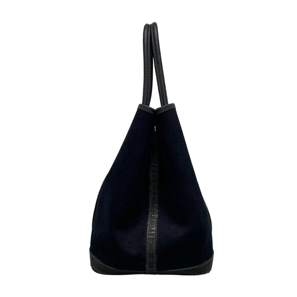 Auth HERMES Garden Party PM - Black Toile Officier Negonda Square J Tote Bag - Picture 4 of 13